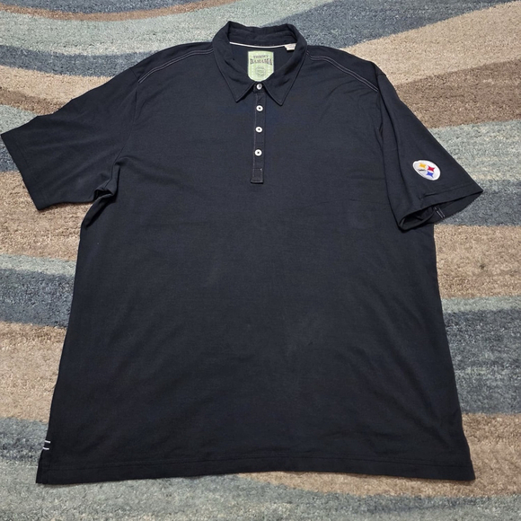 Pittsburgh Steelers Tommy Bahama Polo Shirt Black Men’s XXL - Picture 2 of 8